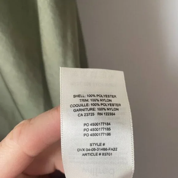 Aritzia Wilfred Sonnet Satin Slip Lace Dress Sage Green Size XS - Picture 8 of 8